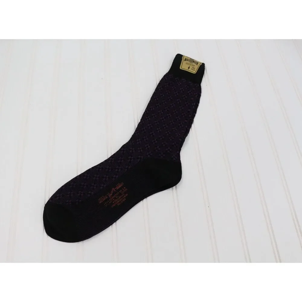 Vintage Stretch Sox Deadstock Made in USA Purple Trouser Socks